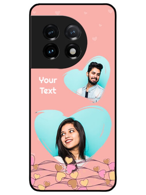 Custom OnePlus 11 5G Custom Metal Phone CaseLove Doodle Design