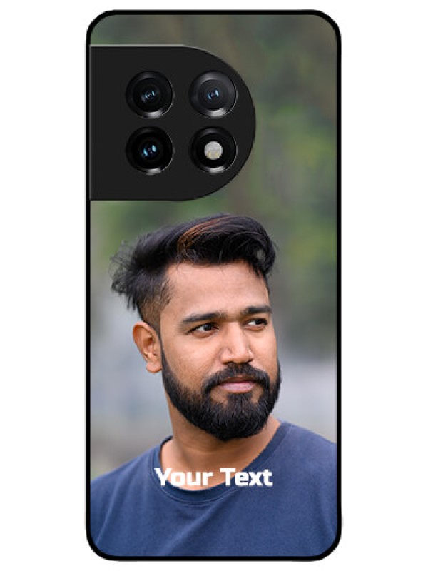 Custom OnePlus 11 5G Custom Metal Phone CasePhoto With Text Design