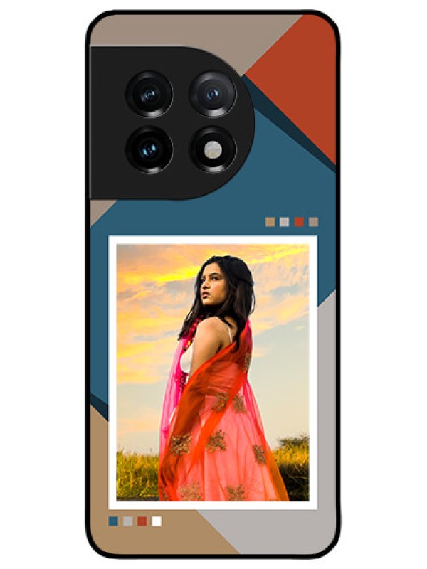 Custom OnePlus 11 5G Custom Metal Phone CaseRetro Color Pallet Design