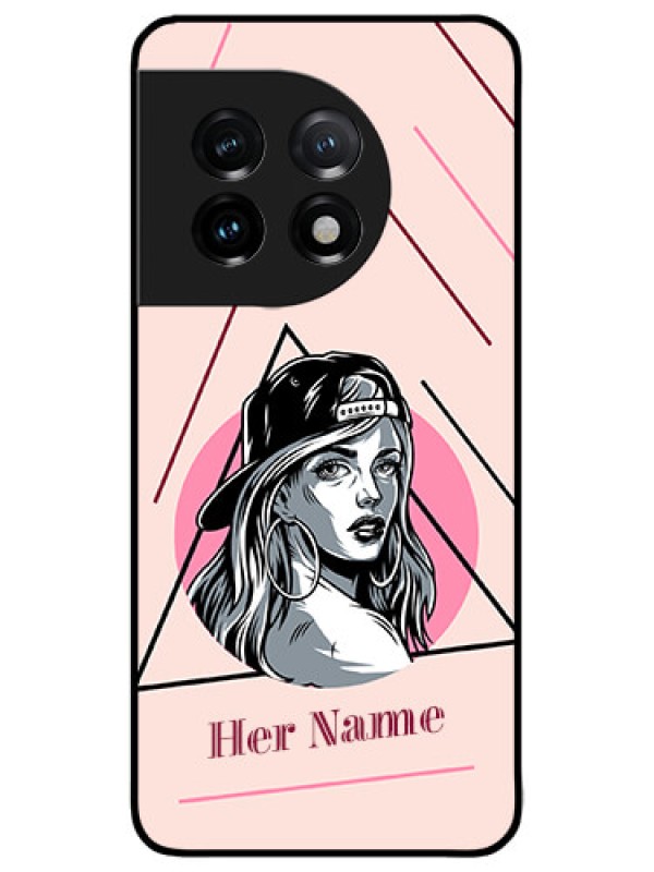 Custom OnePlus 11 5G Custom Metal Phone CaseRockstar Girl Design