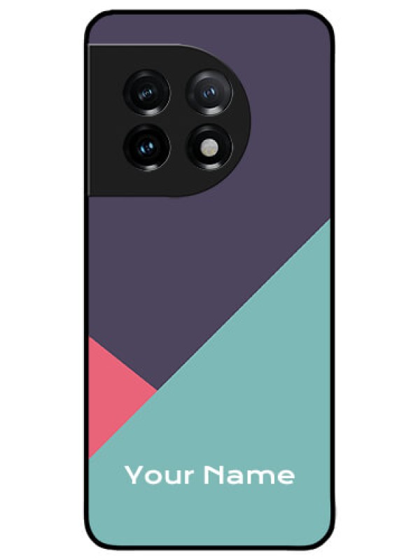 Custom OnePlus 11 5G Custom Metal Phone CaseTri Color Abstract Design
