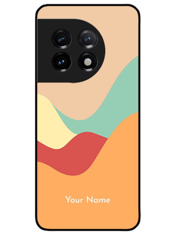 Custom OnePlus 11 5G Custom Metal Phone CaseOcean Waves Multi - Colour Design