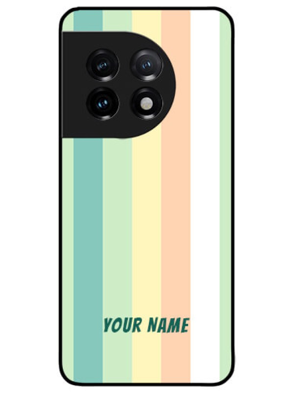 Custom OnePlus 11 5G Custom Metal Phone CaseMulti - Colour Stripes Design