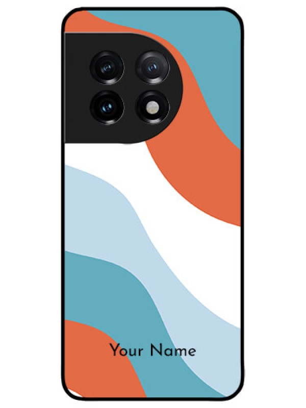 Custom OnePlus 11 5G Custom Metal Phone CaseColoured Waves Design