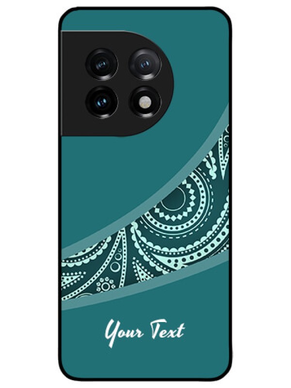 Custom OnePlus 11 5G Custom Metal Phone CaseSemi Visible Floral Design