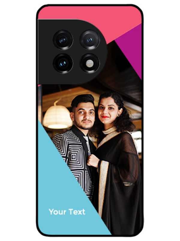 Custom OnePlus 11 5G Custom Metal Phone CaseStacked Triple Colour Design