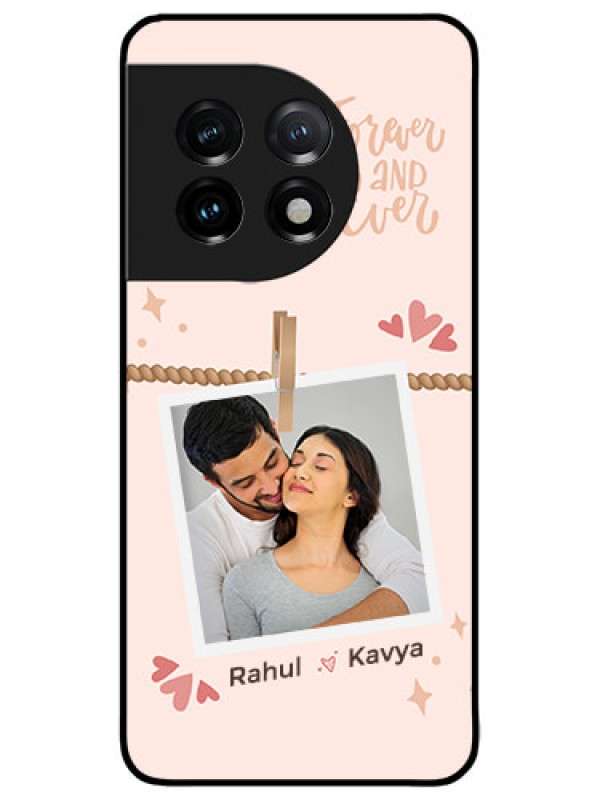 Custom OnePlus 11 5G Custom Metal Phone CaseForever And Ever Love Design