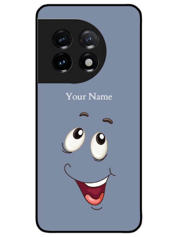 Custom OnePlus 11 5G Custom Metal Phone CaseLaughing Cartoon Face Design