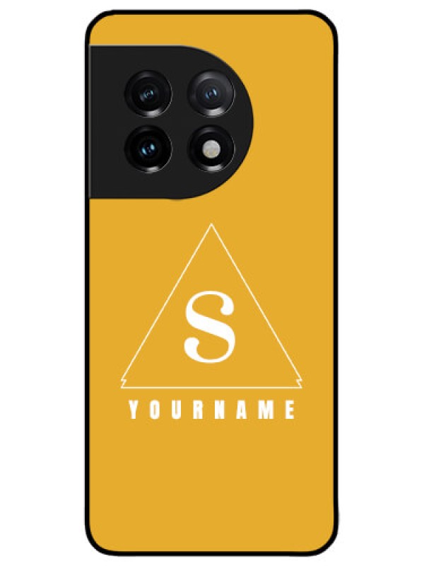 Custom OnePlus 11 5G Custom Metal Phone CaseSimple Triangle Design