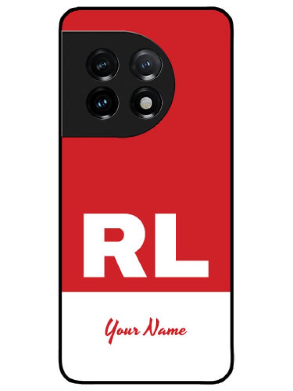 Custom OnePlus 11 5G Custom Metal Phone CaseDual Tone Custom Text Design