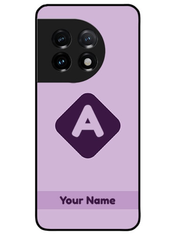 Custom OnePlus 11 5G Custom Metal Phone CaseCustom Letter In Curved Badge Design