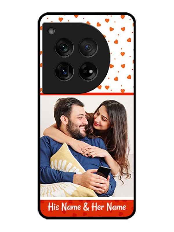 Custom OnePlus 12 5G Custom Metal Phone Case - Orange Love Symbol Design