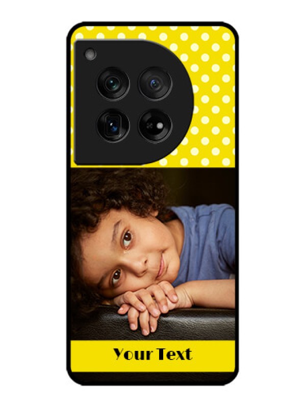 Custom OnePlus 12 5G Custom Metal Phone Case - Bright Yellow Case Design