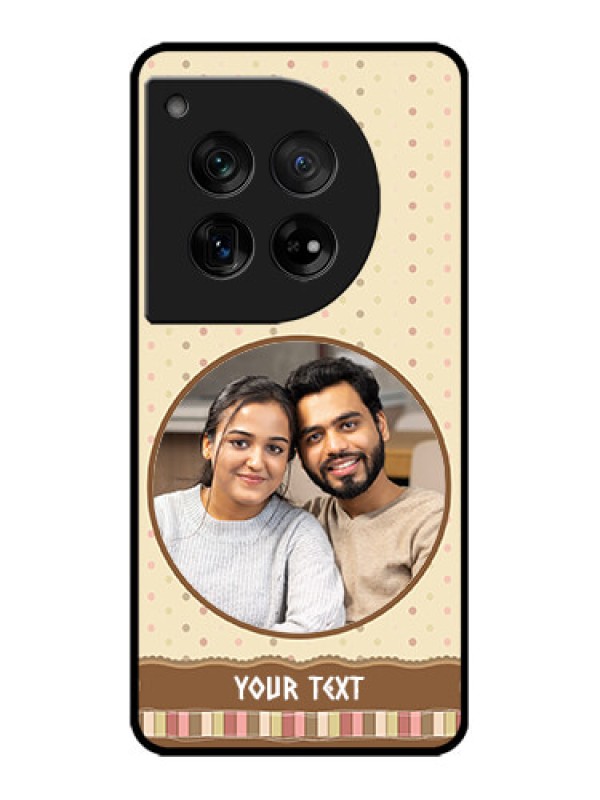 Custom OnePlus 12 5G Custom Metal Phone Case - Brown Dotted Mobile Case Design