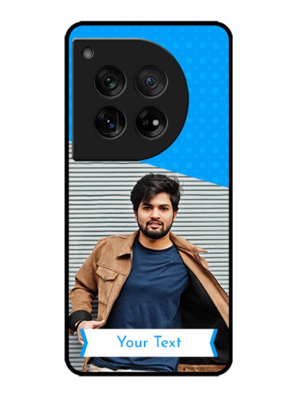 Custom OnePlus 12 5G Custom Metal Phone Case - Simple Blue Color Design