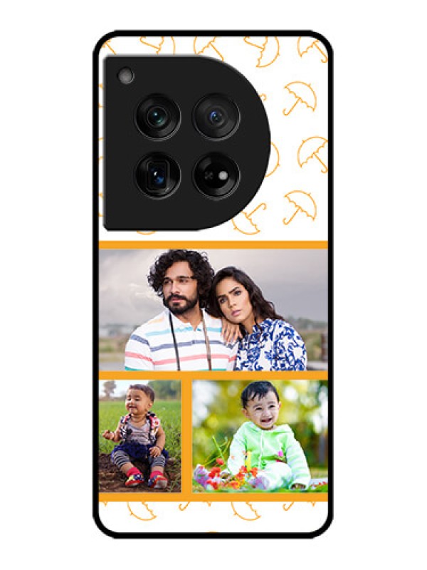 Custom OnePlus 12 5G Custom Metal Phone Case - Yellow Pattern Design