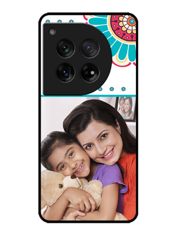 Custom OnePlus 12 5G Custom Metal Phone Case - Flower Design