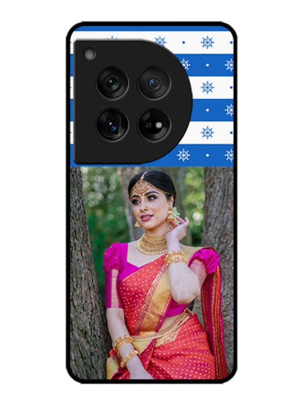 Custom OnePlus 12 5G Custom Metal Phone Case - Snow Pattern Design