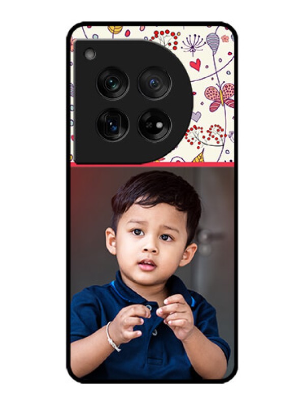 Custom OnePlus 12 5G Custom Metal Phone Case - Premium Floral Design