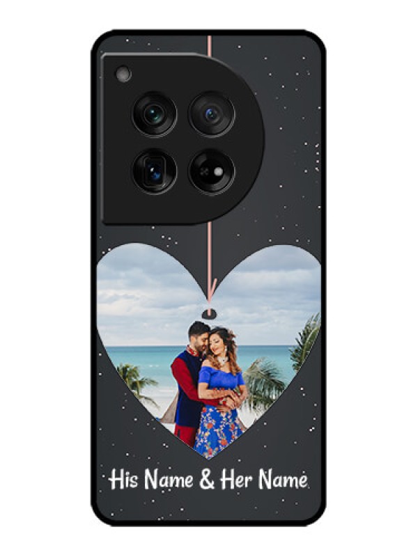 Custom OnePlus 12 5G Custom Metal Phone Case - Hanging Heart Design