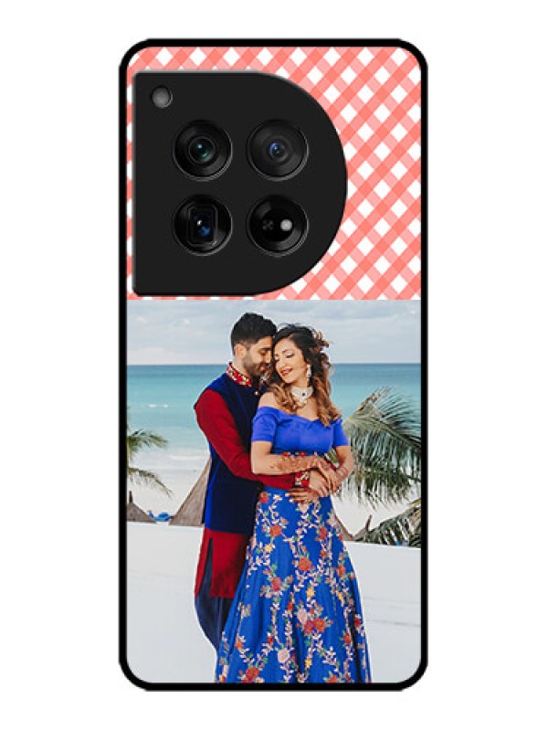 Custom OnePlus 12 5G Custom Metal Phone Case - Pink Pattern Design