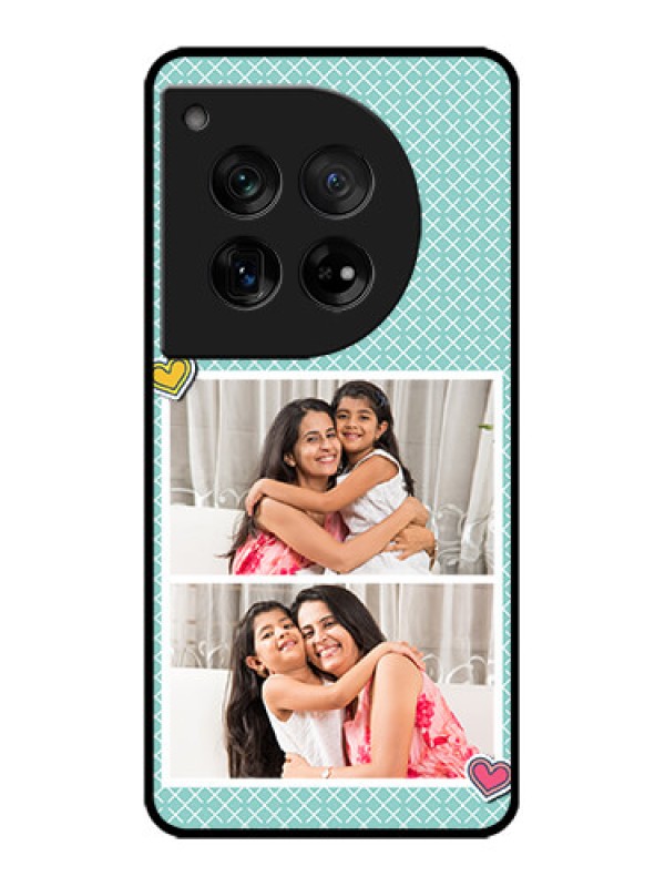 Custom OnePlus 12 5G Custom Metal Phone Case - 2 Image Holder With Pattern Design