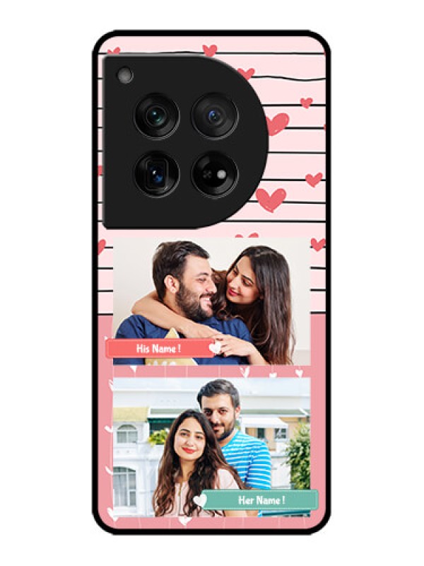 Custom OnePlus 12 5G Custom Metal Phone Case - Photo With Heart Design