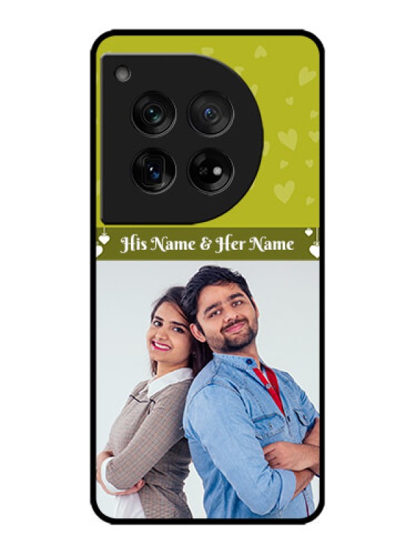 Custom OnePlus 12 5G Custom Metal Phone Case - You and Me Heart Design