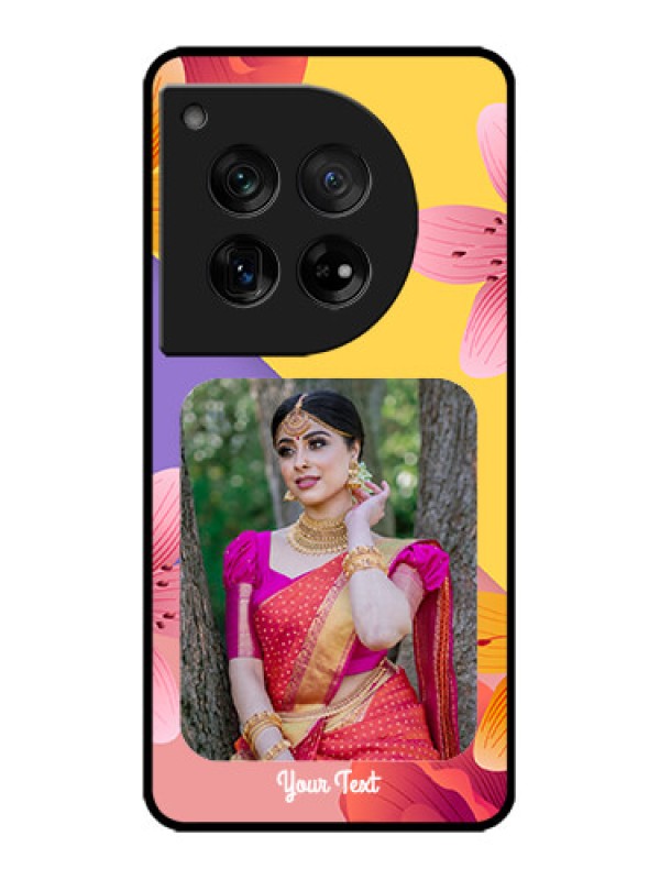 Custom OnePlus 12 5G Custom Metal Phone Case - 3 Image With Vintage Floral Design