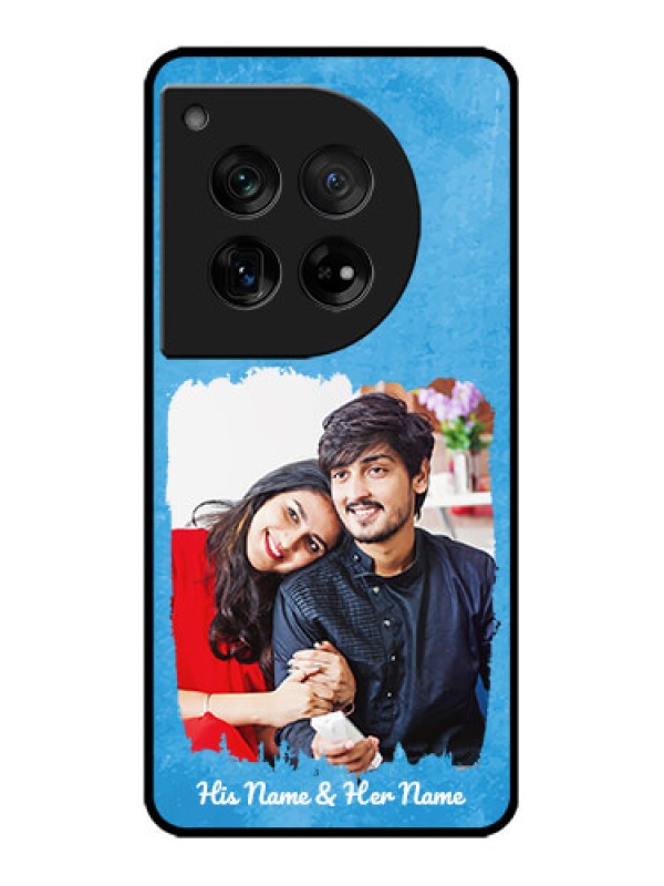 Custom OnePlus 12 5G Custom Metal Phone Case - Blue Color Vintage Design