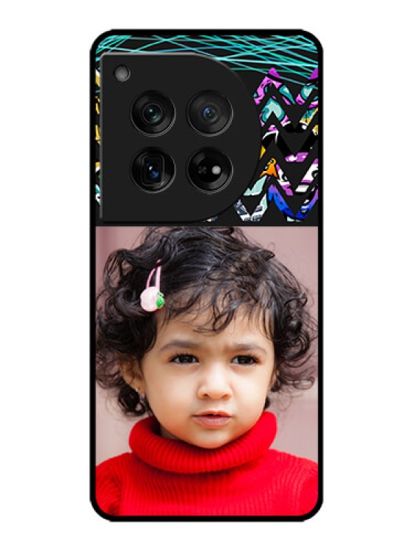 Custom OnePlus 12 5G Custom Metal Phone Case - Neon Abstract Design