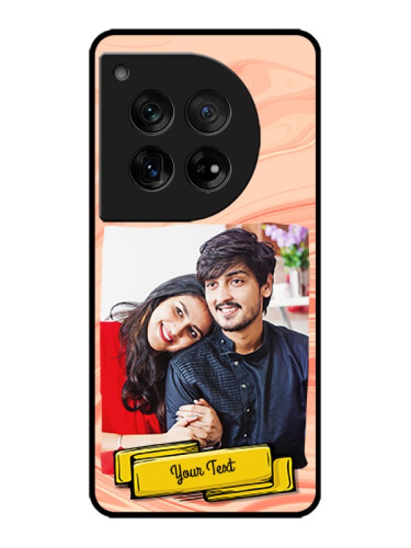 Custom OnePlus 12 5G Custom Metal Phone Case - Marble Texture Design