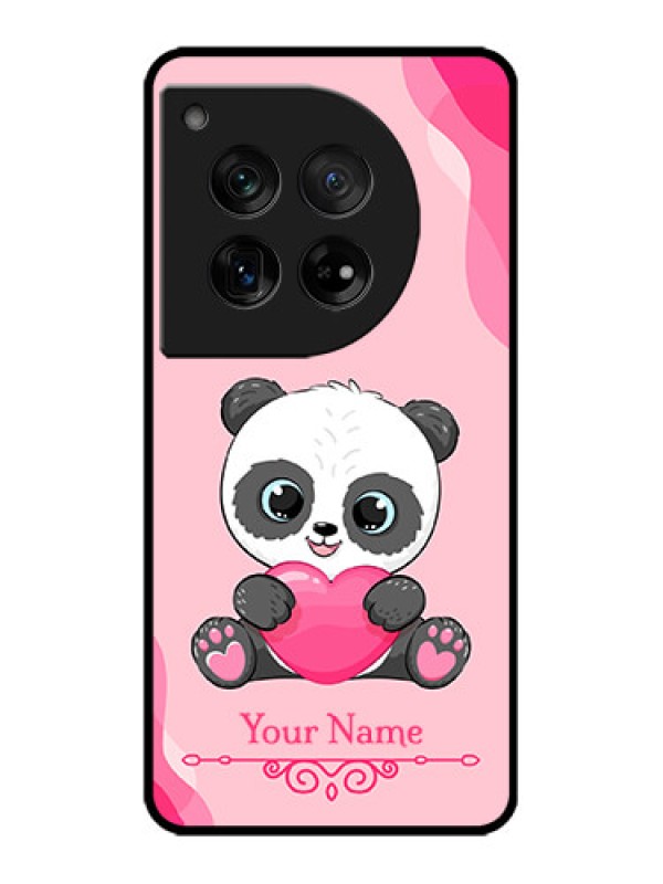 Custom OnePlus 12 5G Custom Metal Phone Case - Cute Panda Design