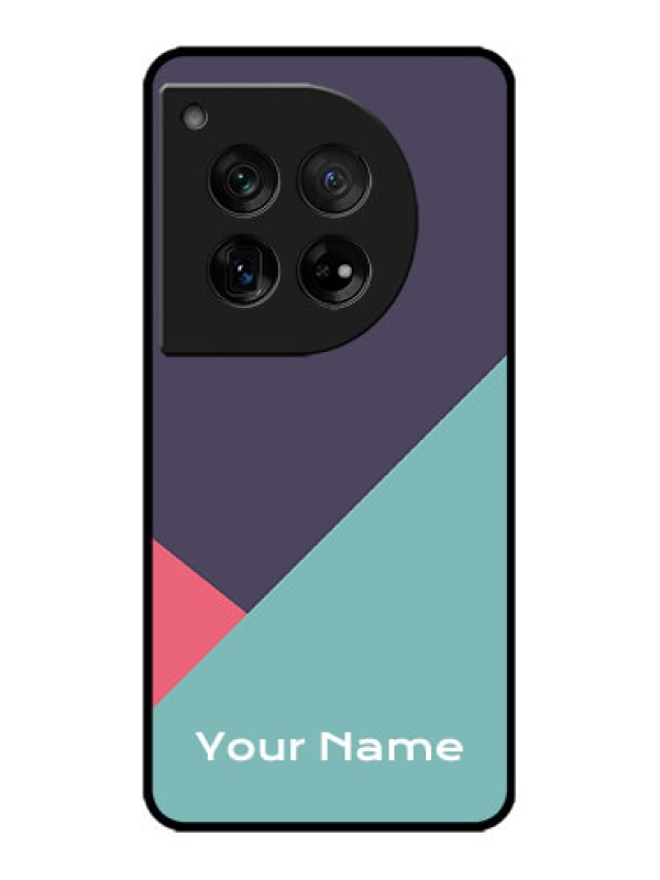 Custom OnePlus 12 5G Custom Metal Phone Case - Tri Color Abstract Design