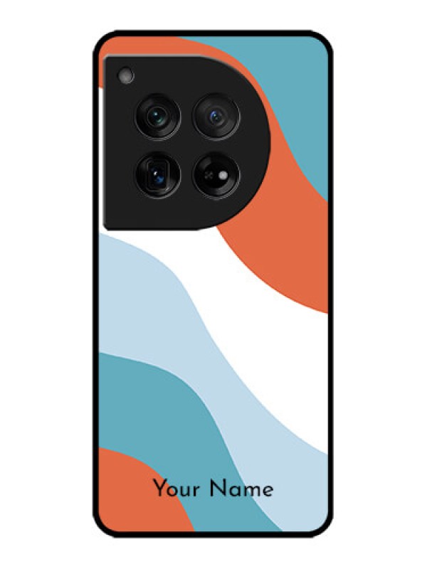 Custom OnePlus 12 5G Custom Metal Phone Case - Coloured Waves Design