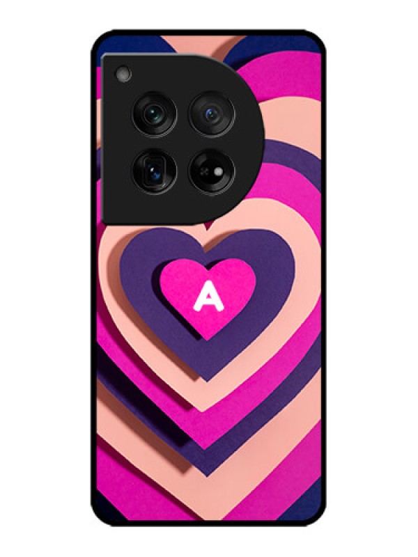 Custom OnePlus 12 5G Custom Metal Phone Case - Cute Heart Pattern Design