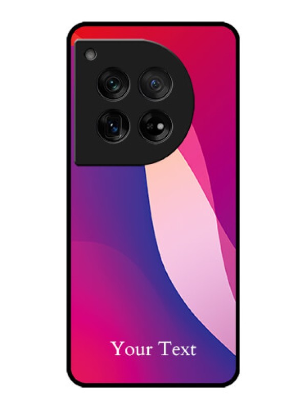 Custom OnePlus 12 5G Custom Metal Phone Case - Digital Abstract Overlap Design