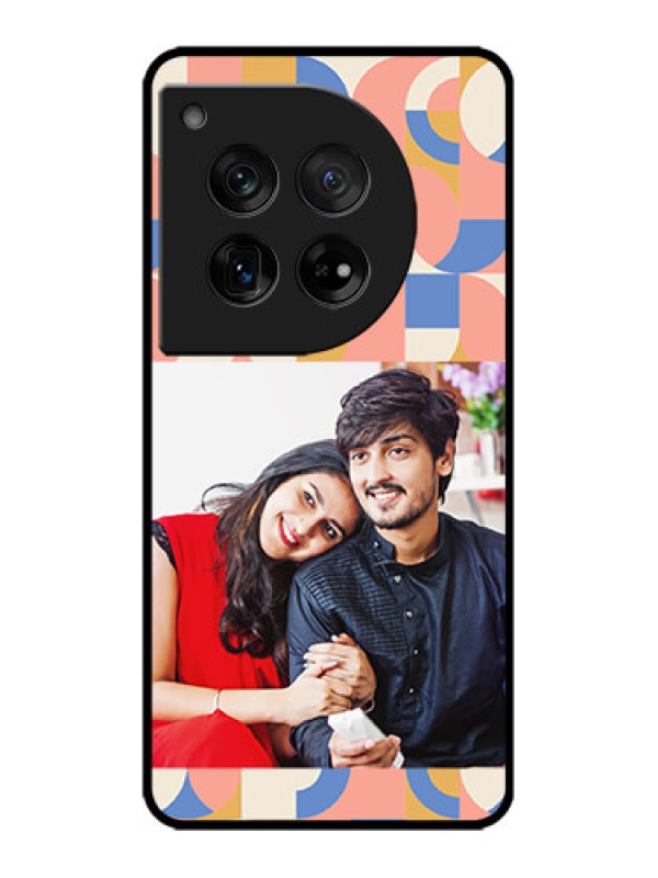 Custom OnePlus 12 5G Custom Metal Phone Case - Semi - Circle Maze Pattern Design