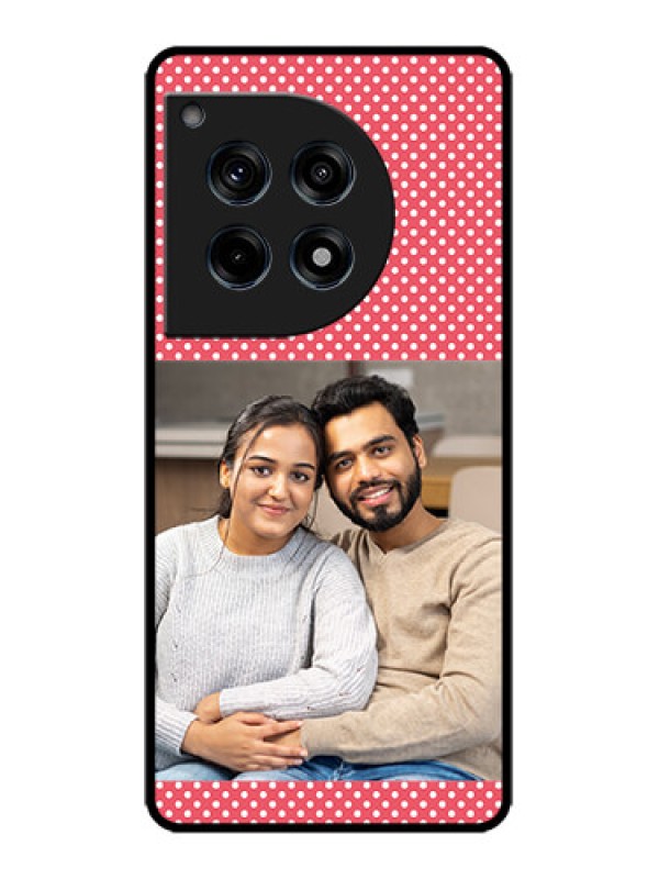 Custom OnePlus 12R 5G Custom Metal Phone Case - White Dotted Design