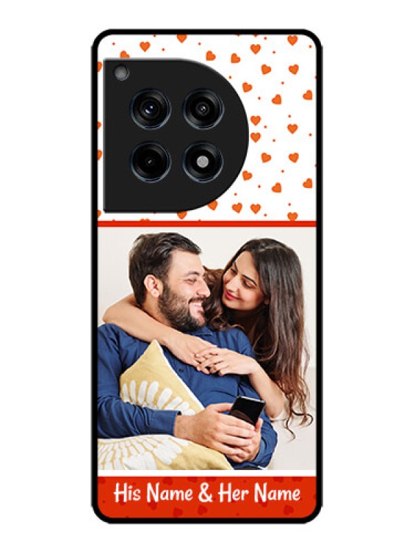 Custom OnePlus 12R 5G Custom Metal Phone Case - Orange Love Symbol Design
