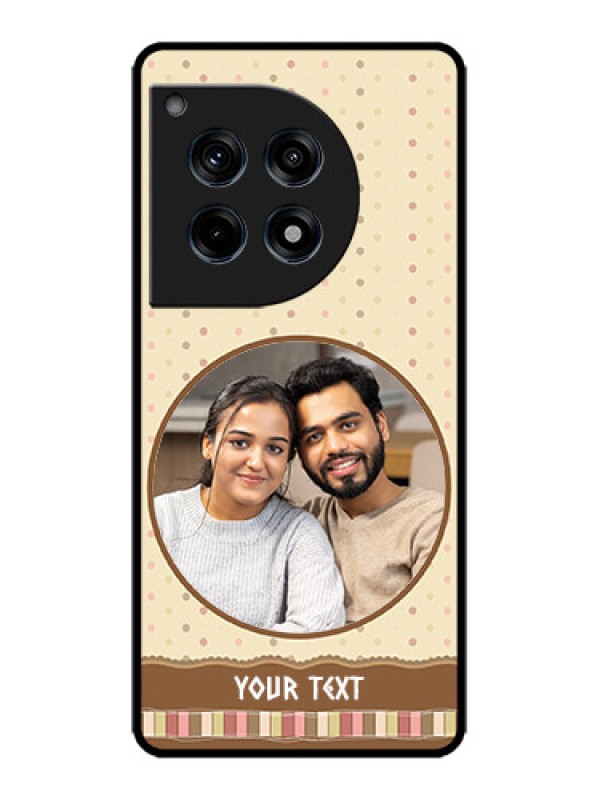Custom OnePlus 12R 5G Custom Metal Phone Case - Brown Dotted Mobile Case Design