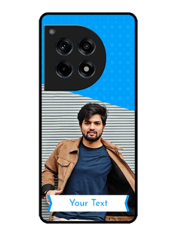 Custom OnePlus 12R 5G Custom Metal Phone Case - Simple Blue Color Design