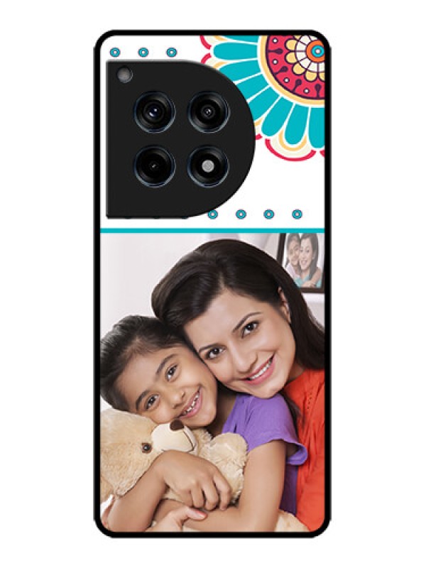 Custom OnePlus 12R 5G Custom Metal Phone Case - Flower Design