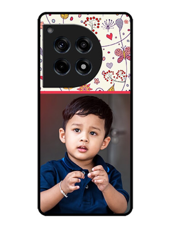 Custom OnePlus 12R 5G Custom Metal Phone Case - Premium Floral Design