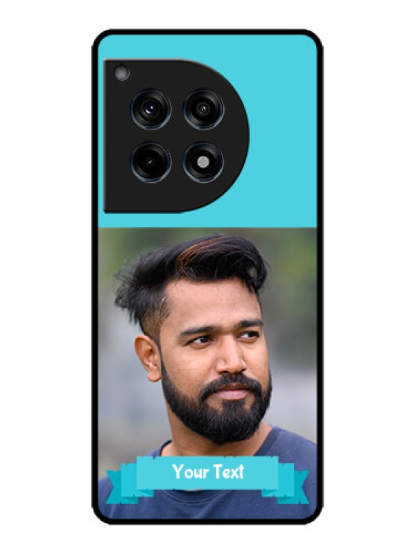 Custom OnePlus 12R 5G Custom Metal Phone Case - Blue Color Design