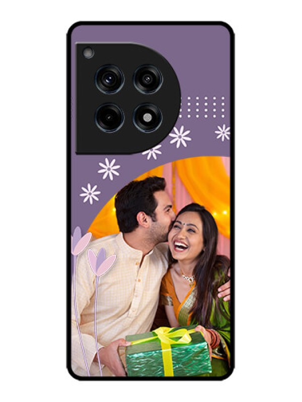 Custom OnePlus 12R 5G Custom Metal Phone Case - Lavender Flowers Design