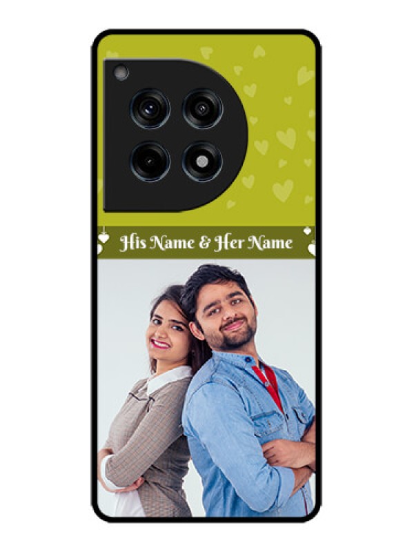 Custom OnePlus 12R 5G Custom Metal Phone Case - You and Me Heart Design