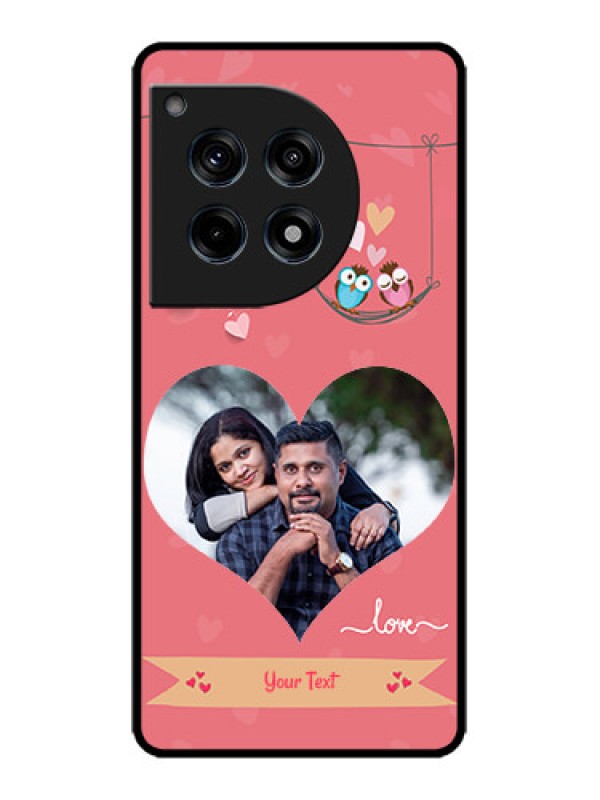 Custom OnePlus 12R 5G Custom Metal Phone Case - Peach Color Love Design