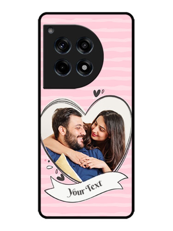 Custom OnePlus 12R 5G Custom Metal Phone Case - Vintage Heart Design