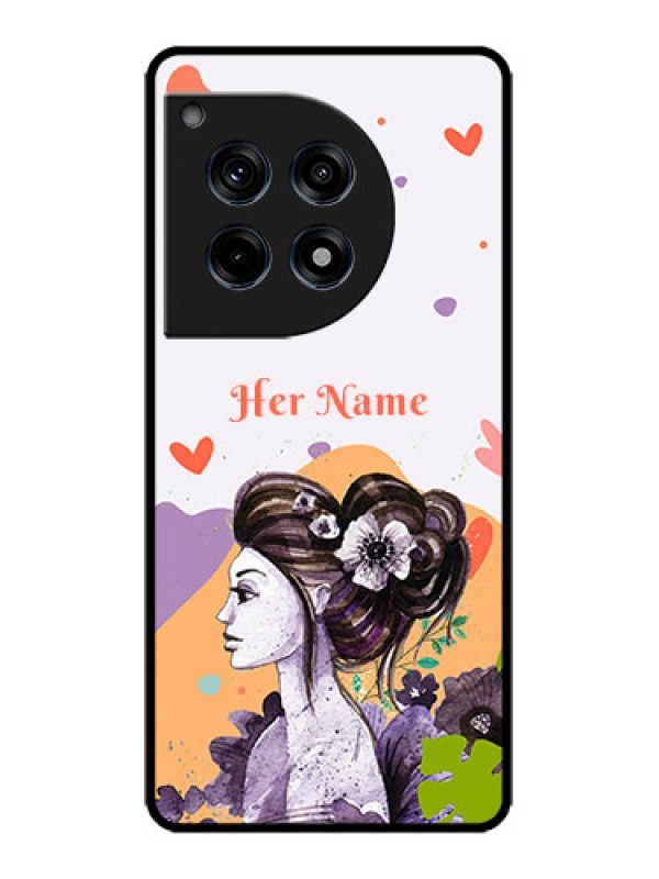 Custom OnePlus 12R 5G Custom Metal Phone Case - Woman And Nature Design